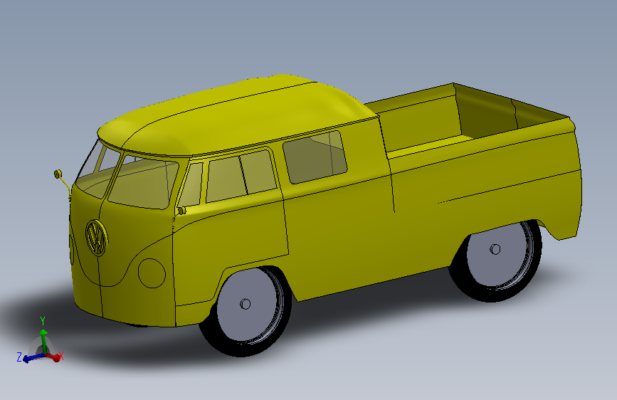 精致的T2面包车模型