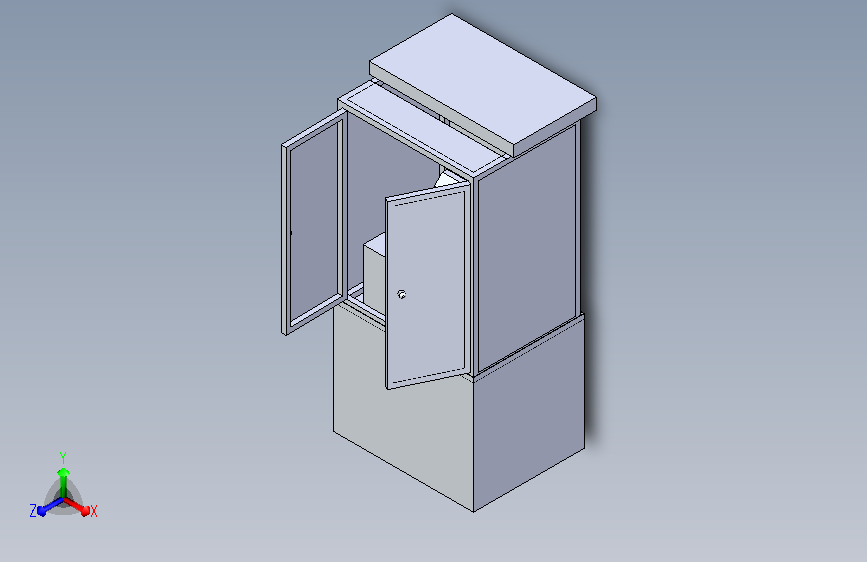 钣金模型 油烟机封闭罩