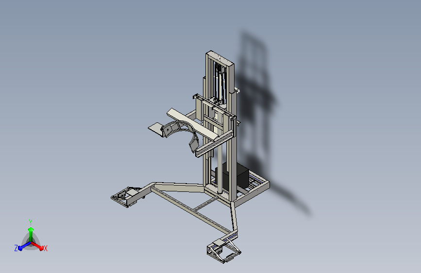叉式升降装卸机构3D模型图纸 STP格式