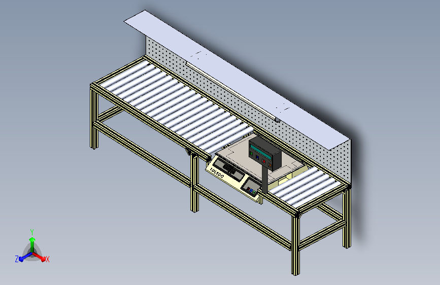 带称重系统的辊子输送机设计模型