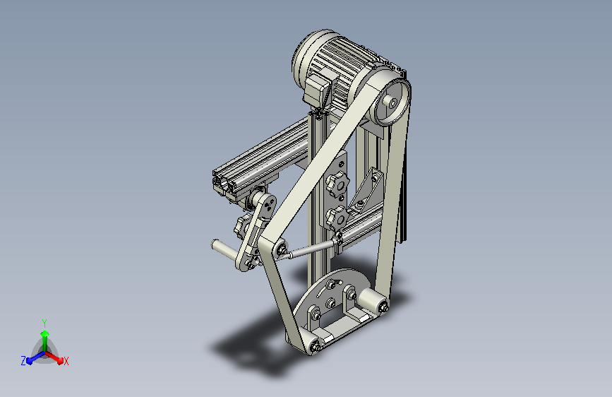 带式磨床三维模型
