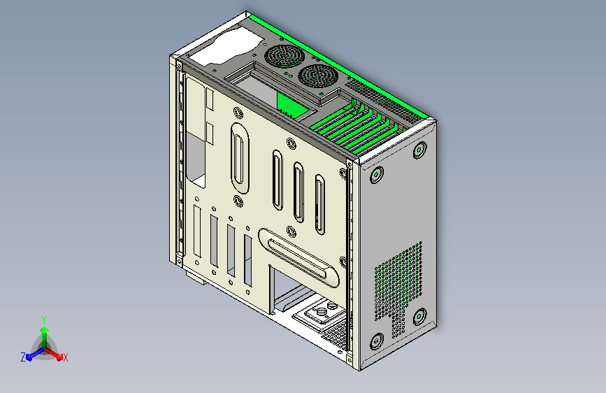 电脑机箱（完整制图带成型模具）
