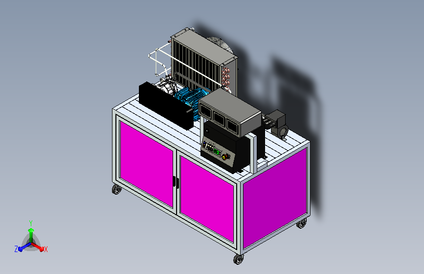 发动机测试试验台三维模型