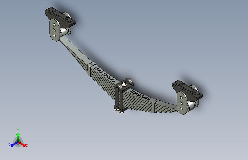 钢板弹簧货车悬架板弹簧模型