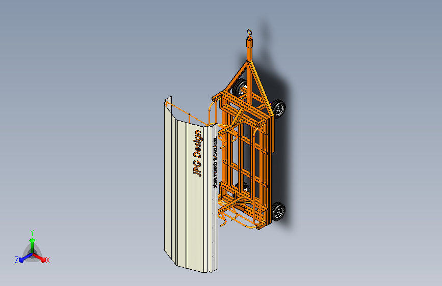 钢材运载小拖车