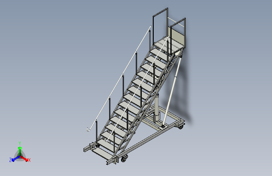 高度可调的移动平台梯