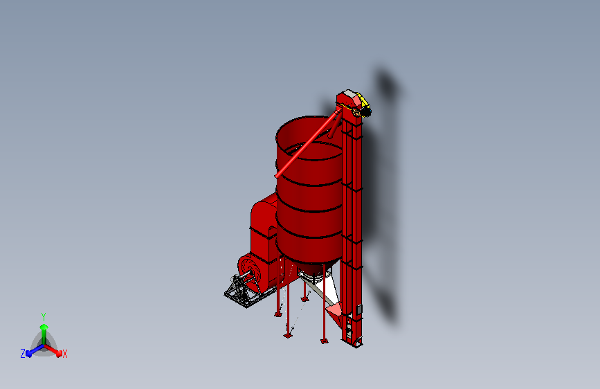 工业水泥制浆机三维模型
