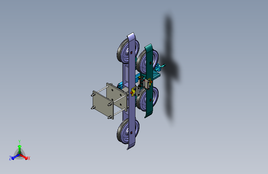滚筒摇杆索道机构