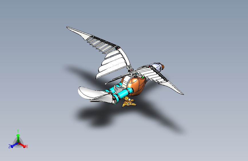 机械鸟三维模型