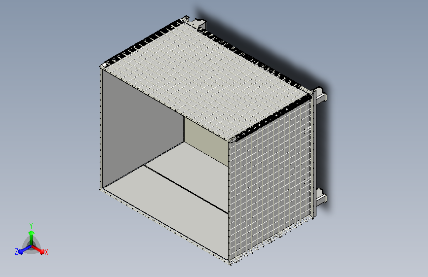 金属仓储笼三维图