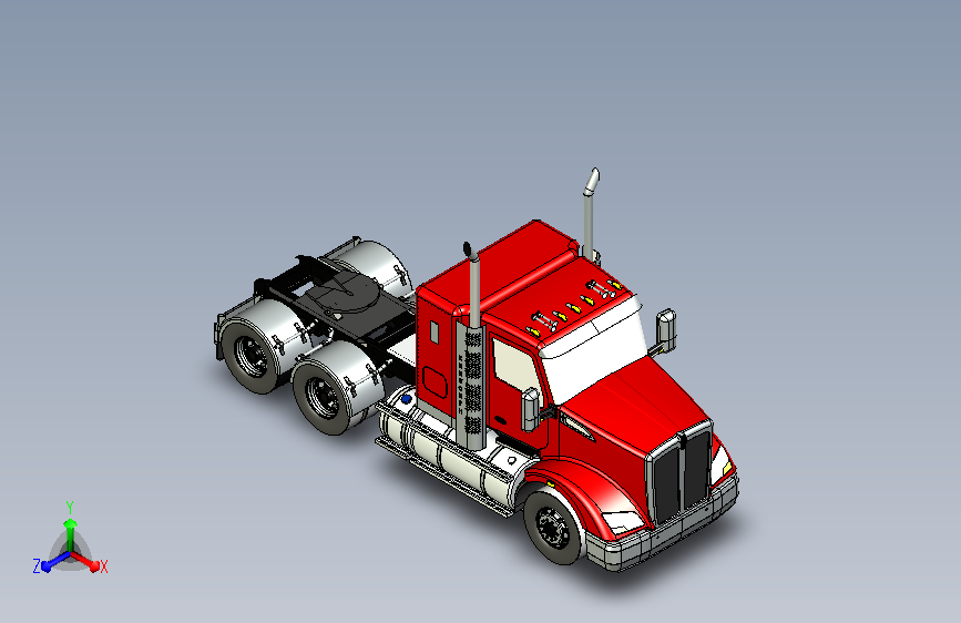 肯沃斯T610卡车三维模型