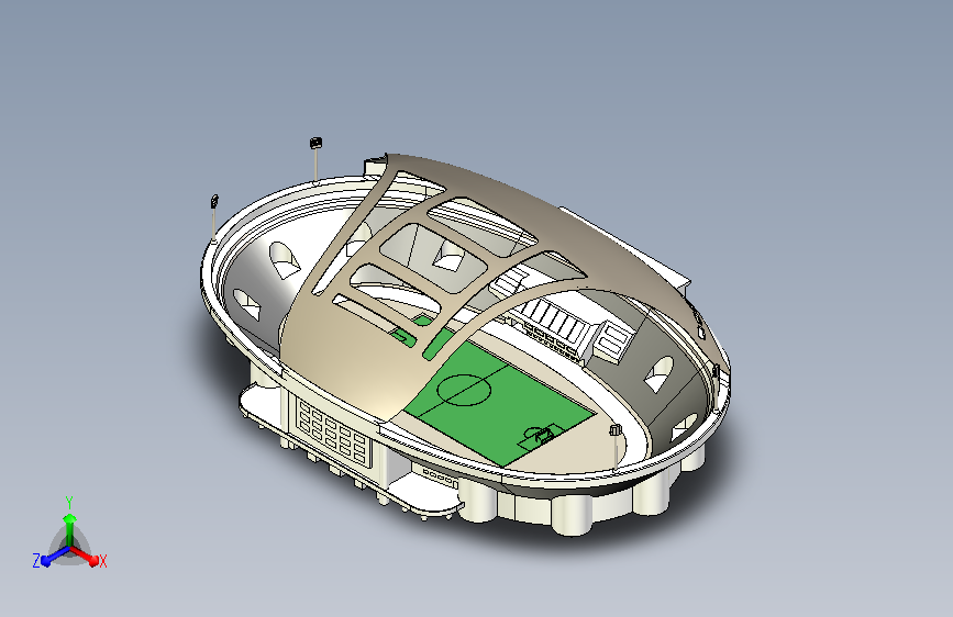 露天体育场模型