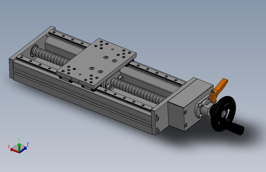 丝杠导轨滑块手动组件设计 474070==wb10