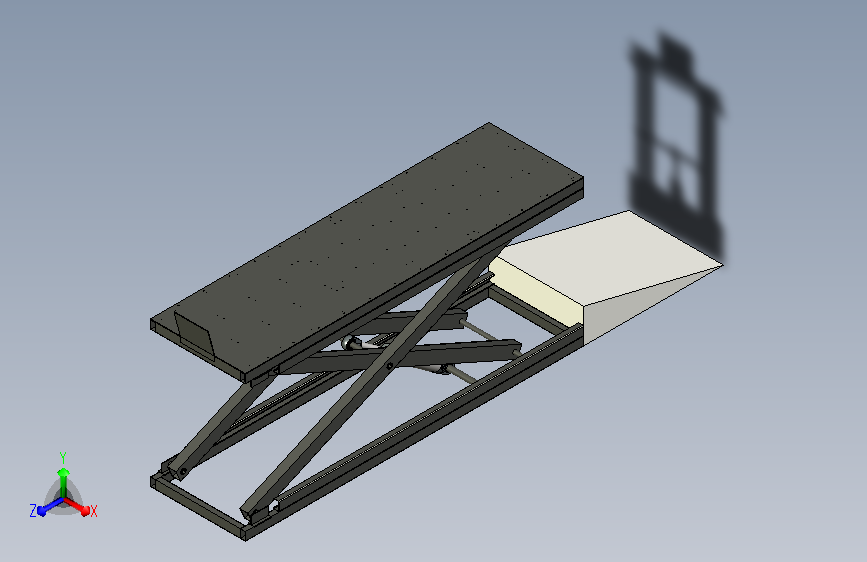 摩托车维修升降台设计模型