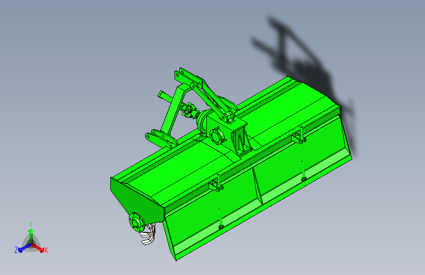 农用旋耕机三维模型