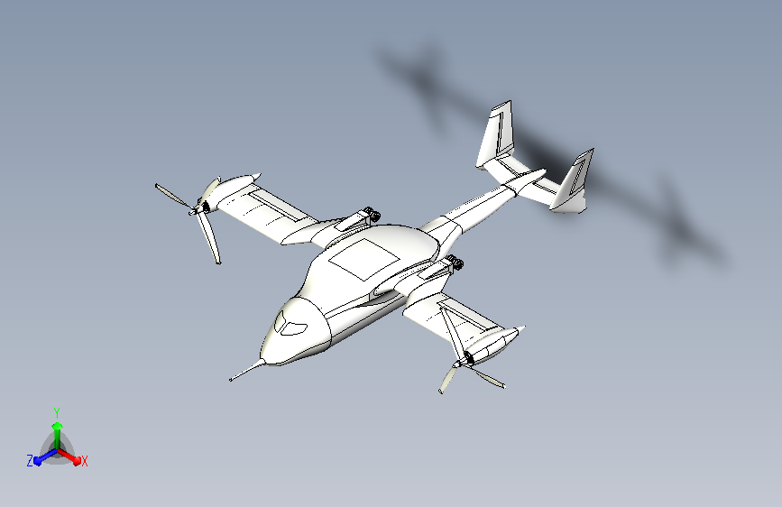 倾转旋翼无人机设计模型