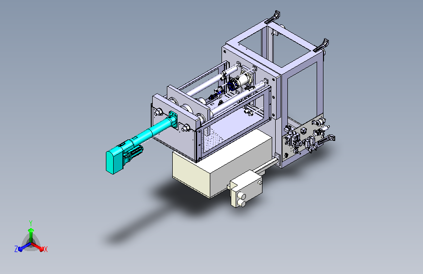 双级压力机三维模型