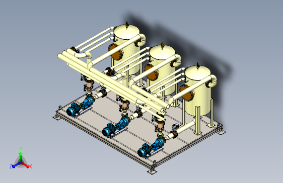 水过滤系统三维模型设计