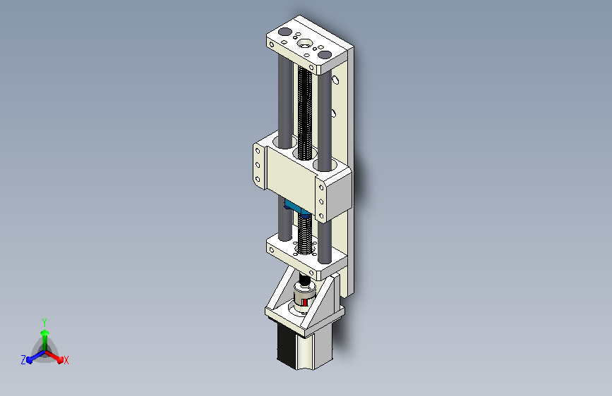 行程200滚珠丝杠三维图