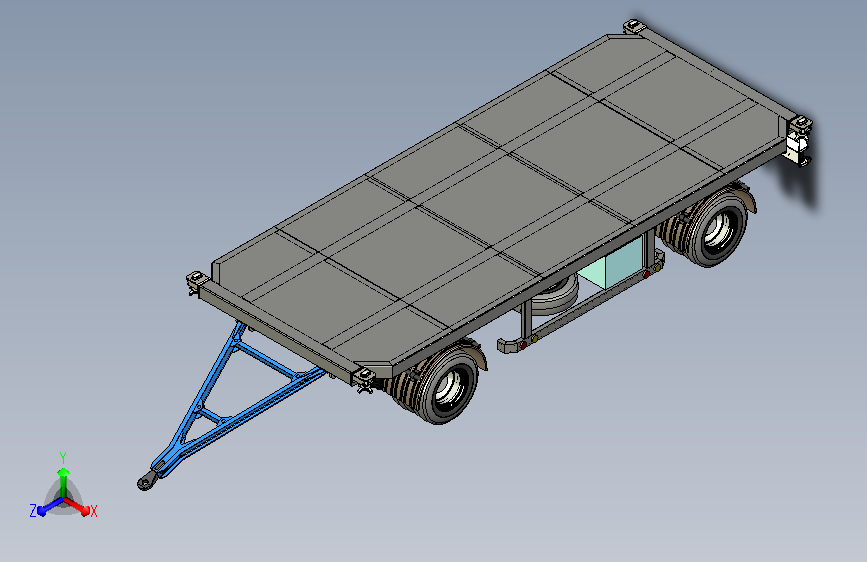 旋转拖车三维模型