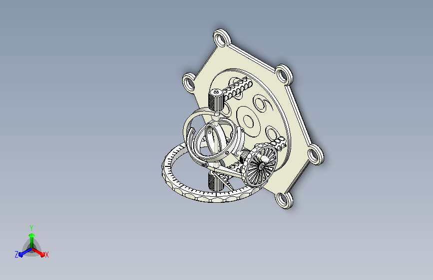 摇动钟表摆件(三维模型)