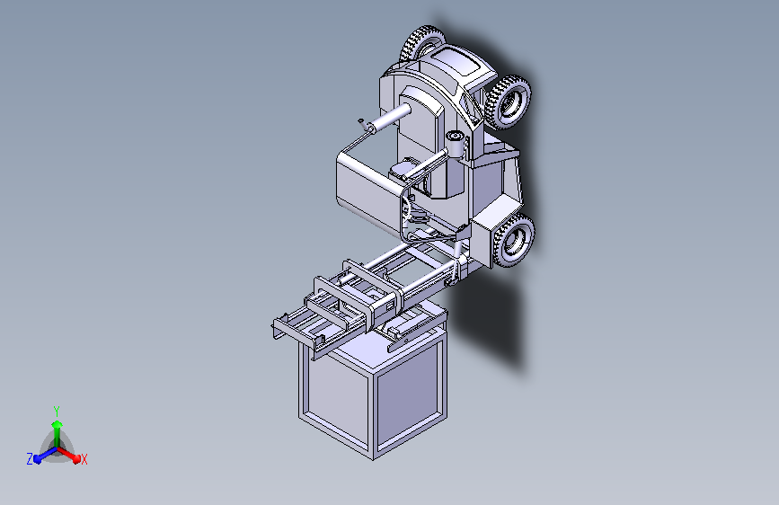 一款catia绘制小型叉车模型