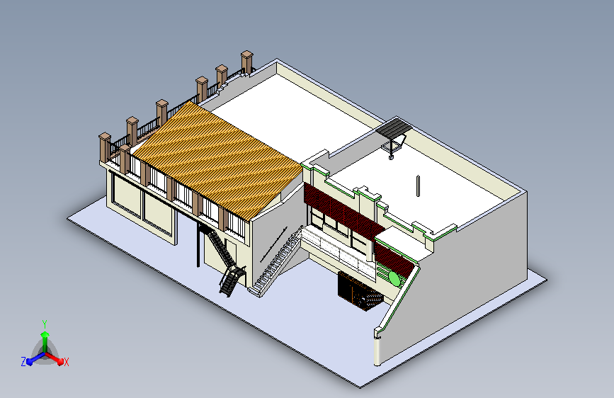 一款乡村别墅三维模型