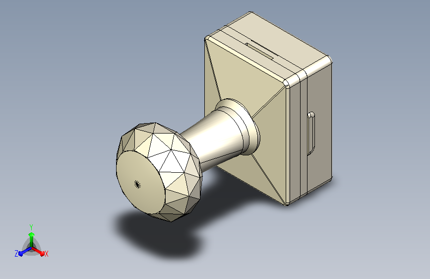 印章的钻石体手柄