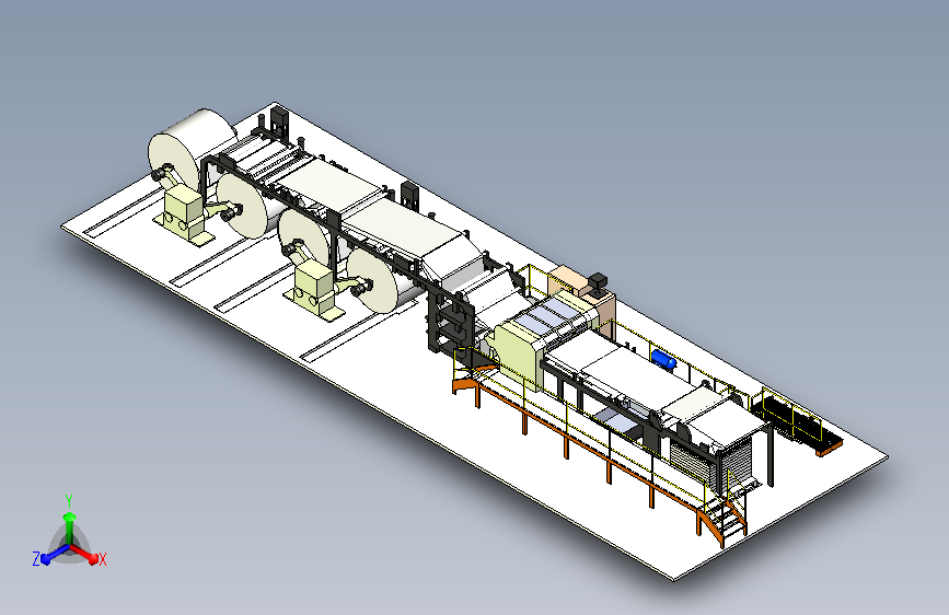 造纸生产流水线设备设计模型