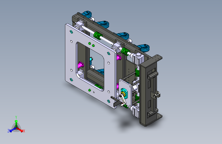 重型卡车起升装置三维模型