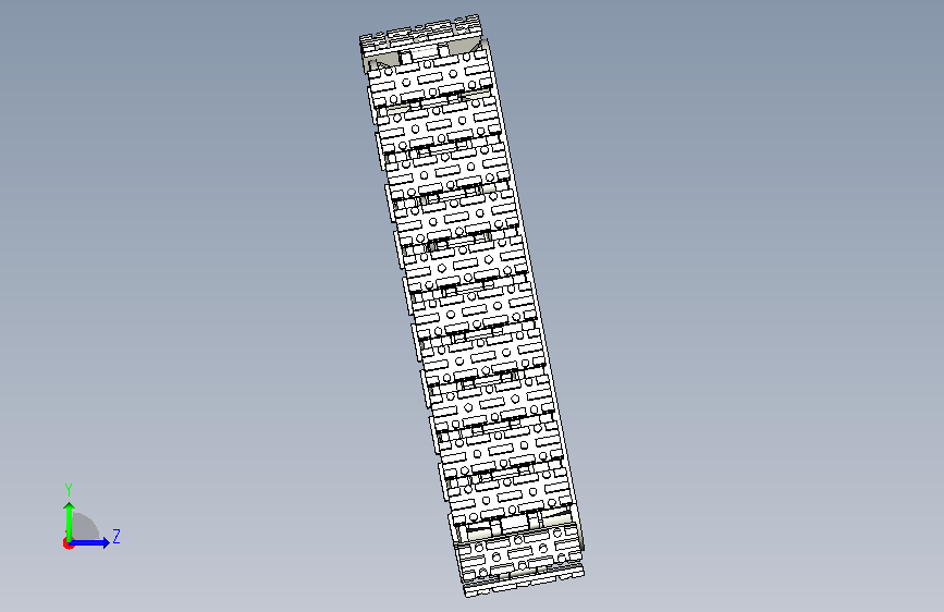 自制3d打印坦克履带 左侧视图
