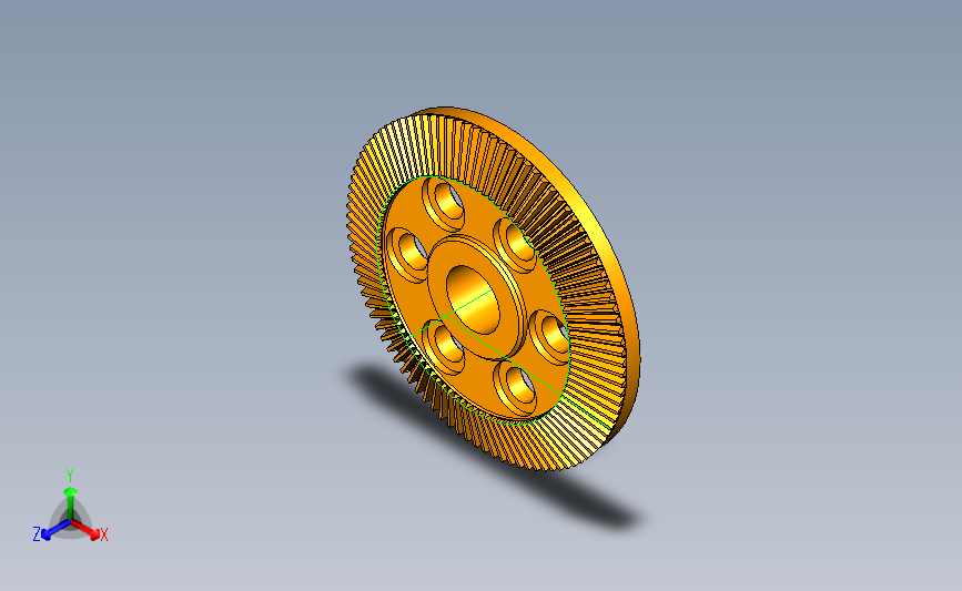 一级圆锥齿轮减速器 3D模型UG