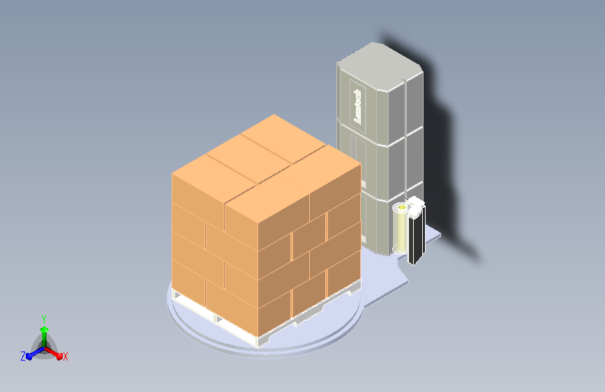 缠绕包装机三维图