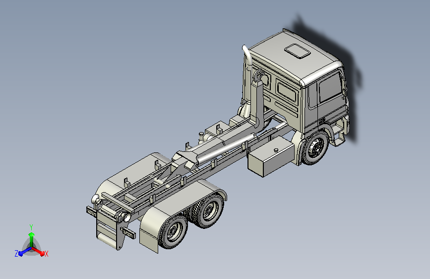 带吊钩升降机的卡车模型3D图纸