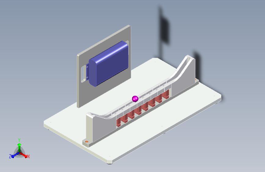 钢球抛物线运动受力模拟平台
