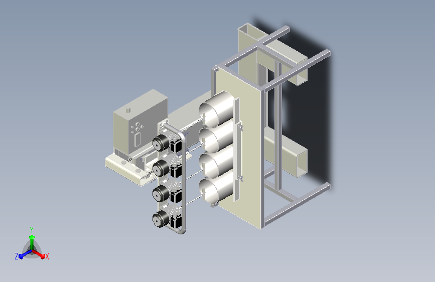 混合型的搅拌机设备模型