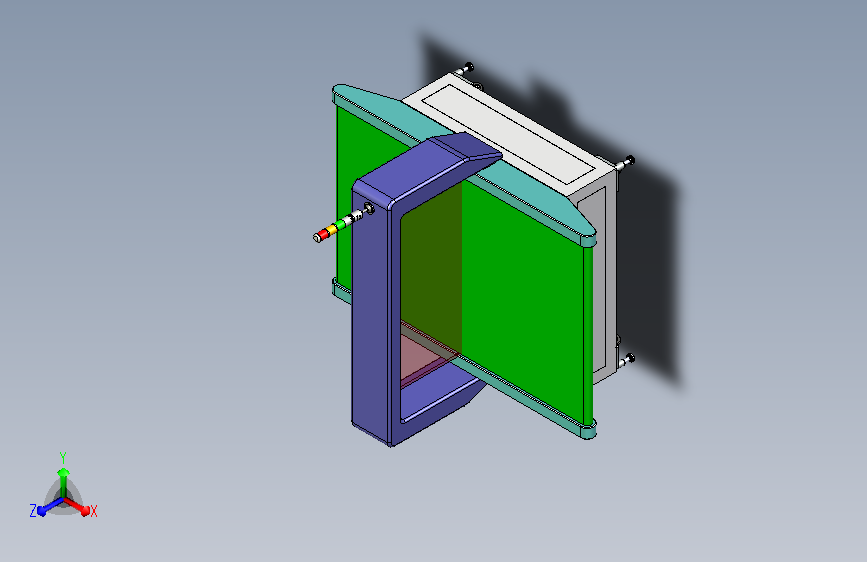 金属检测机三维图纸