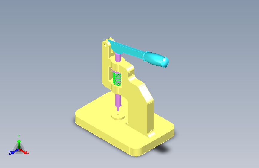 手动冲压机模型