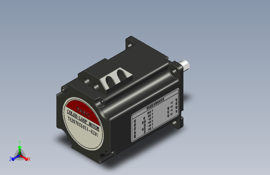 研控57闭环步进电机3D档