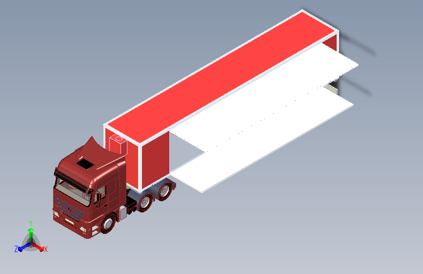 一款侧开门卡车模型