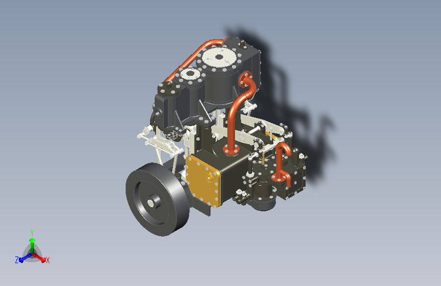 蒸汽机 混合压缩气体发动机