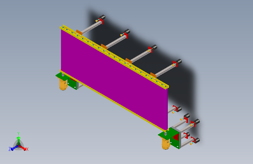 重力滚筒输送机设计模型