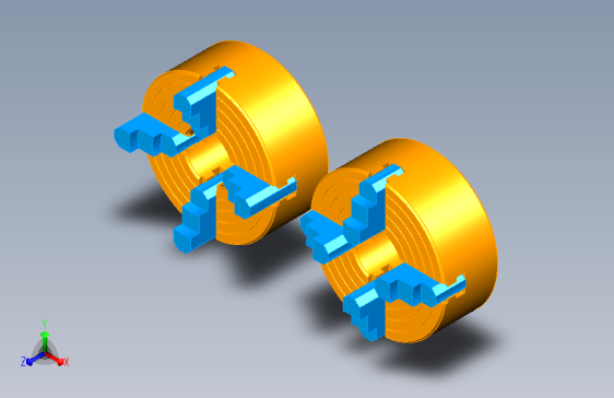 K72-160四爪卡盘 3D模型图纸