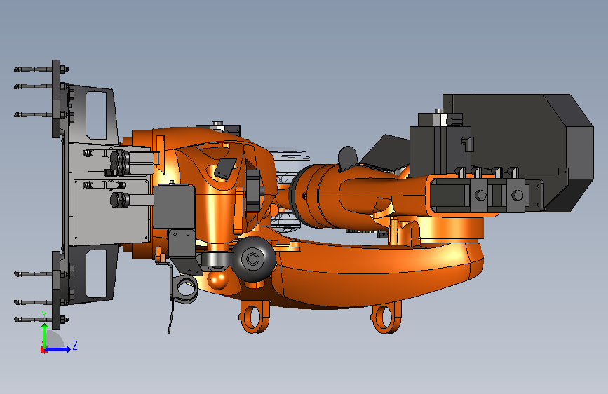 KUKA KR210 withoutline 左侧视图
