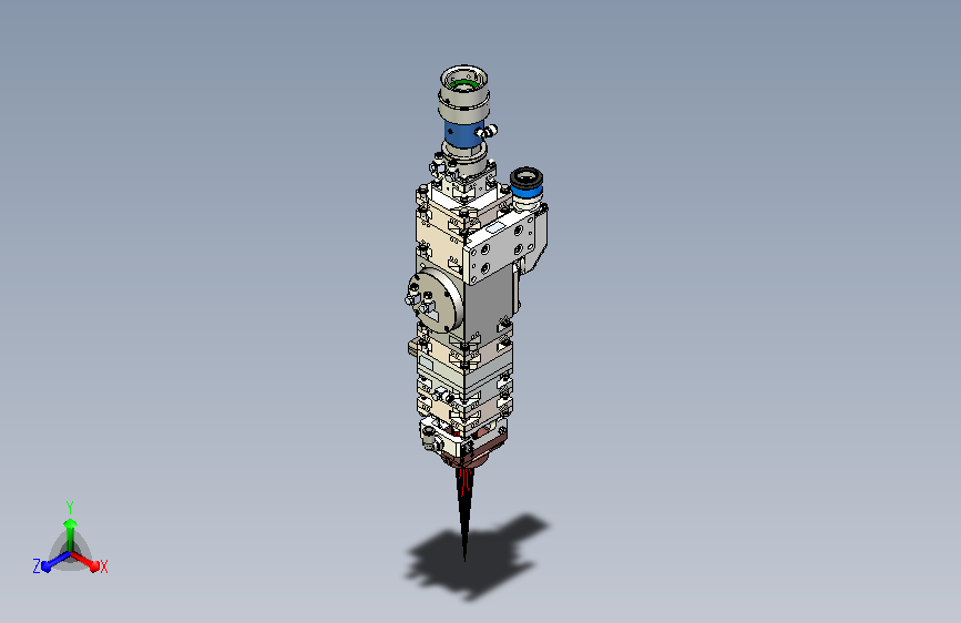 YW52激光焊接头数模