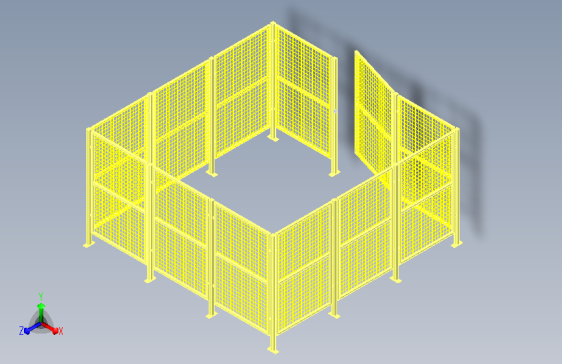 安全护栏三维模型