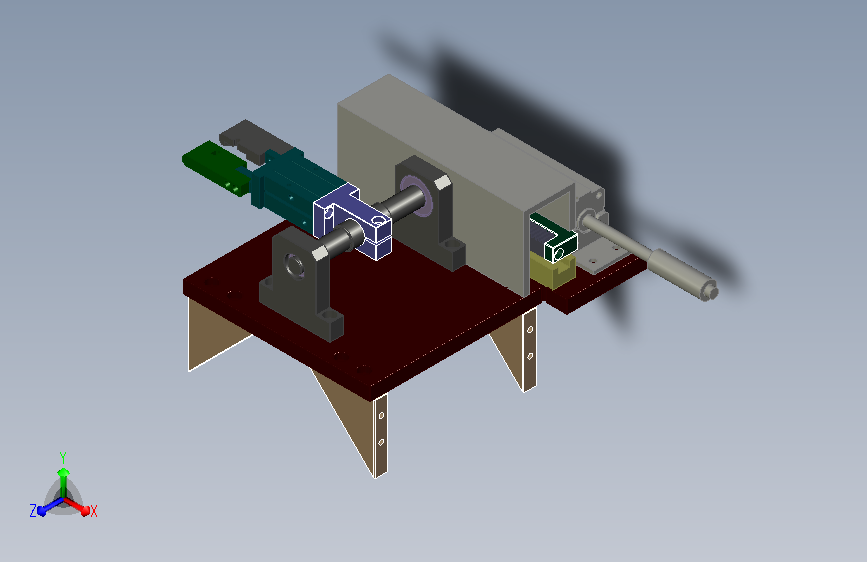笔形气缸和齿轮齿条组成的翻板机构