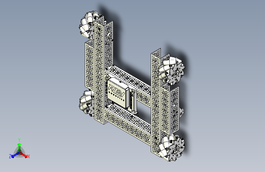 测量专用的机器人底盘设计模型