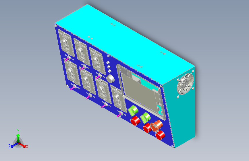 触摸屏操作面板三维