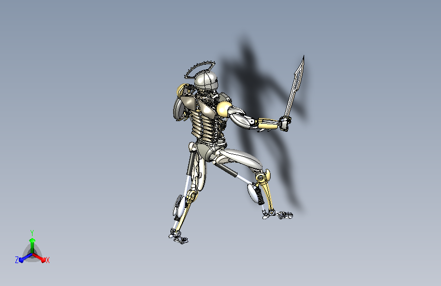 仿人形武士机器人模型